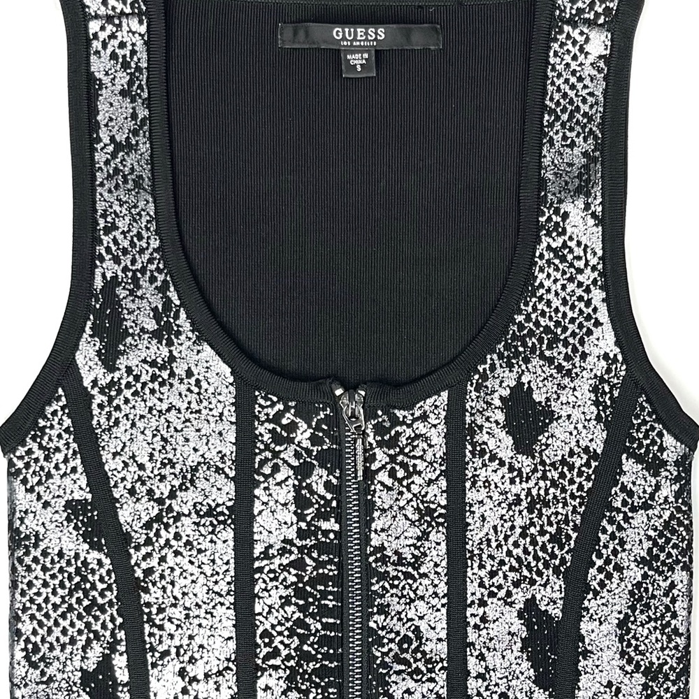 GUESS Foiled Snakeskin Bandage sleeveless top